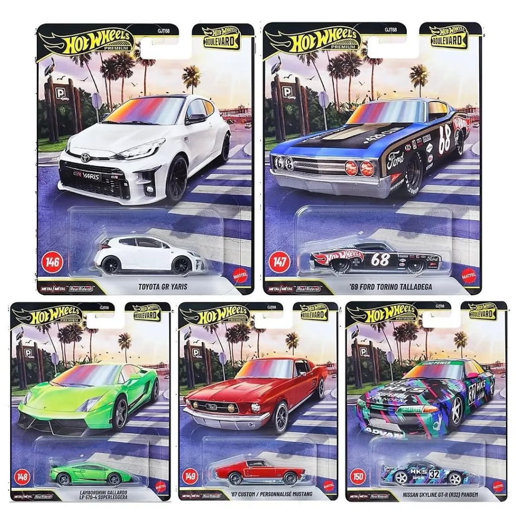 HOT WHEELS 2026 PREMIUM BOULEVARD  #146 TO 150 GJT68 958 SET (SET OF 5 CARS)
